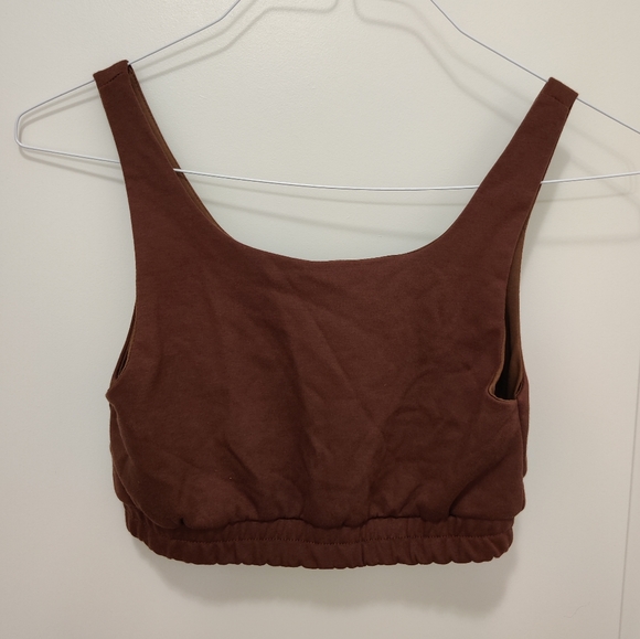 NWOT custom made brown Nike embroided bra top - Picture 6 of 10